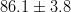 86.1 \pm 3.8