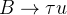 \,B\rightarrow\tau
u