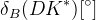 \delta_{B}(DK^{*}) [^{\circ}]