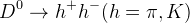 D^{0}\rightarrow h^+h^- (h=\pi,K)