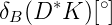 \,\delta_{B}(D^{*}K) [^{\circ}]