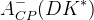 A_{CP}^{-}(DK^{*})