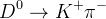 D^{0}\rightarrow K^+\pi^-