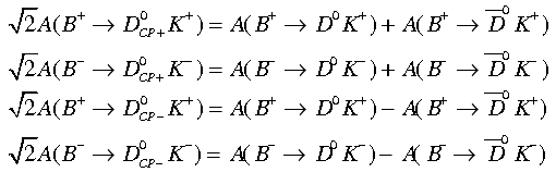 B -> Dcp K decay formula