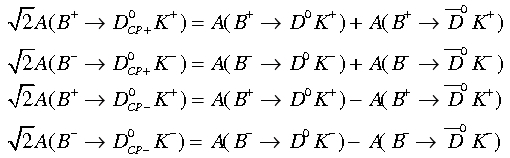 B -> Dcp K decay formula