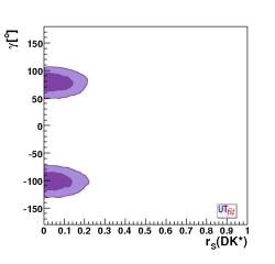 distribution of r(DK*) vs gamma 
                                    from all the methods