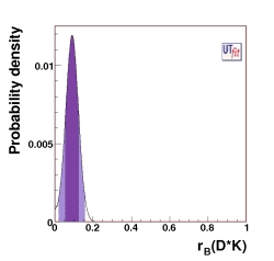 r distribution from D*K with 
                                  present measurements with all the methods