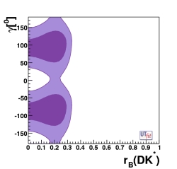 distribution of r(DK*) vs gamma 
                                    from all the methods