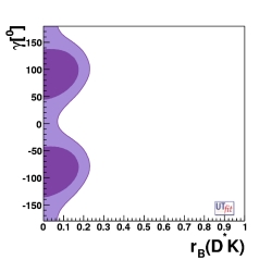 distribution of r(D*K) vs gamma 
                                    from all the methods