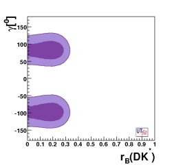 distribution of r(DK*) vs gamma 
                                    from all the methods