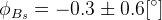 \phi_{B_{s}} = -0.3 \pm 0.6 [^{\circ}]