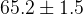 65.2 \pm 1.5